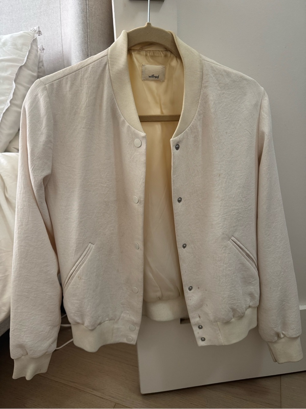 Wilfred ivory Bomber Jacket